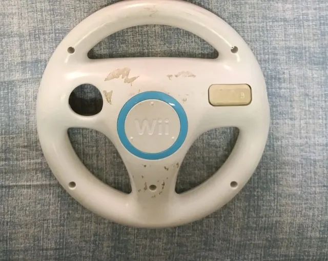 Volante Com Suporte Para Nintendo Wii E Wii U Branco (Original) - Foto 2