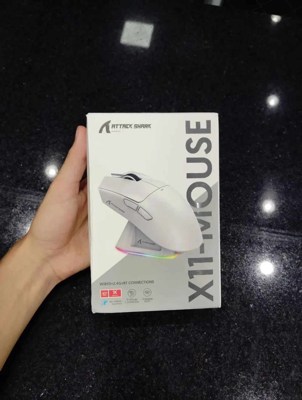 Mouse Gamer Attack Shark X11 - RGB - 22000 DPI - 3 Modos - Wireless