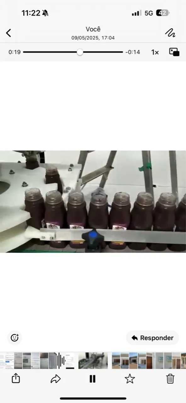 Linha de produção automatizada de envase