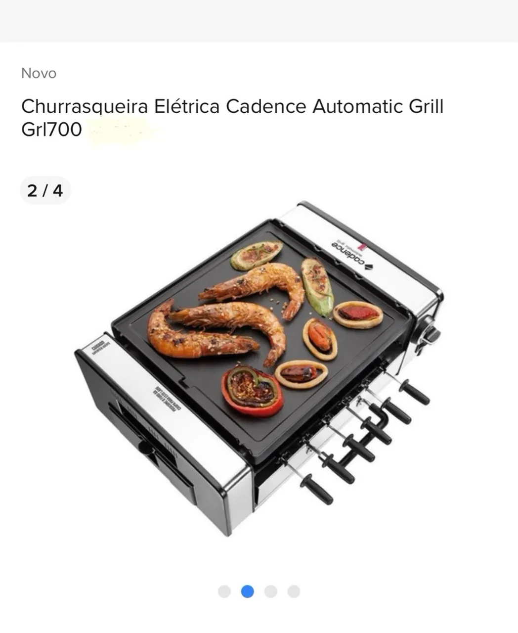 Churrasqueira Elétrica Cadence Automatic Grill GRL700