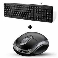 Kit Teclado E Mouse Com Fio Simples Home Office Escritório