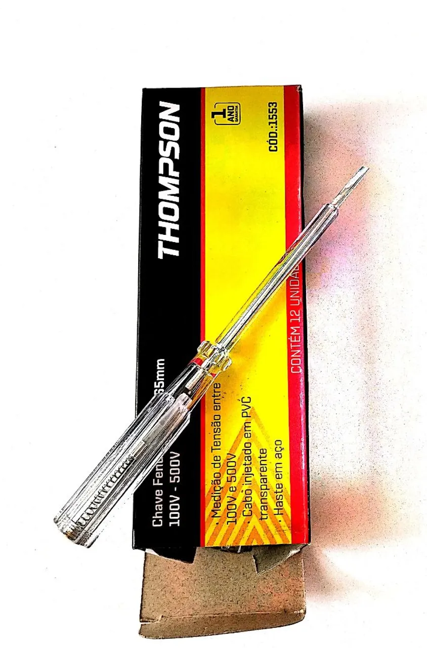 Chave Teste Tensão 100V-500V Thompson - Segurança Residencial