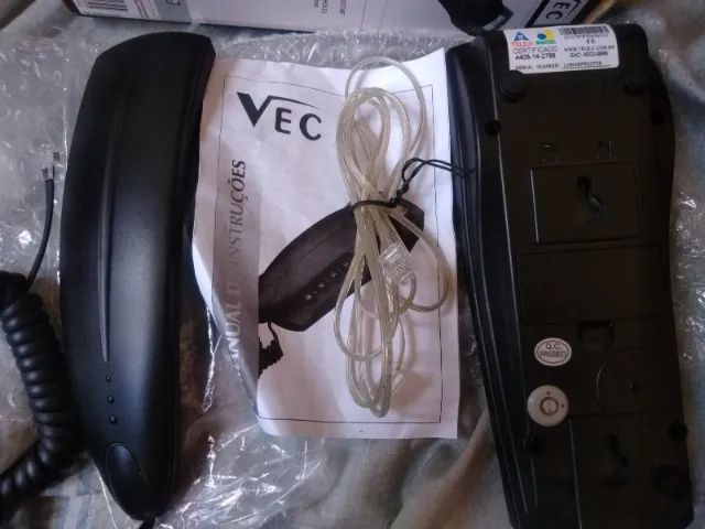Telefone com fio Preto Vec 46iV9 muito novo - Foto 2