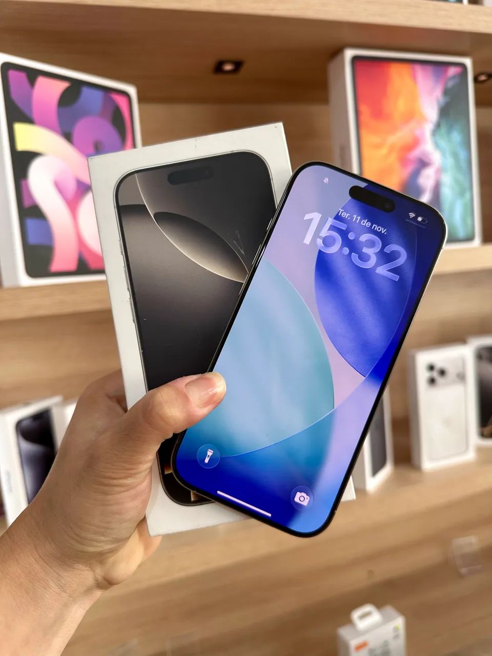 iPhone 16 Pro Natural 128GB! ?Bateria 100% | Garantia Apple até 05