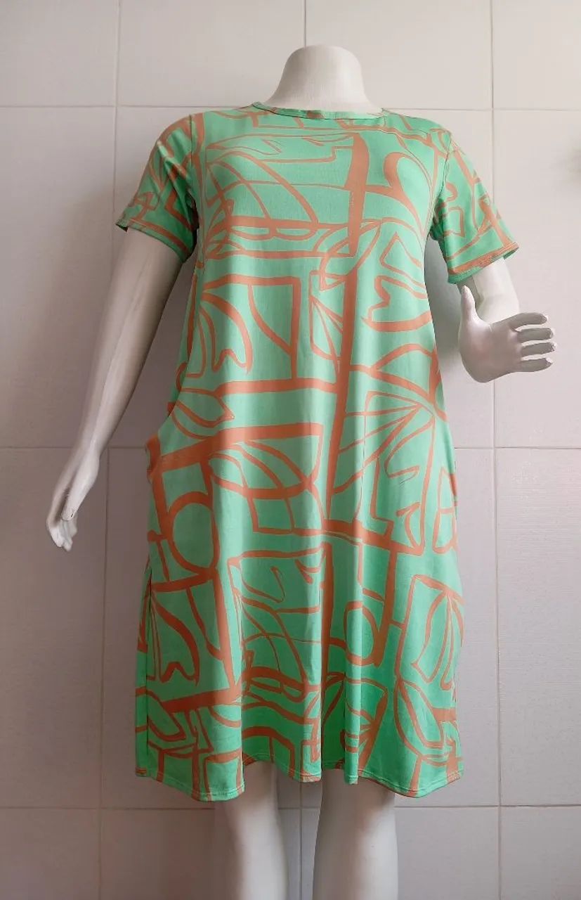 Vestido estampado floral Plus Size  - Foto 3