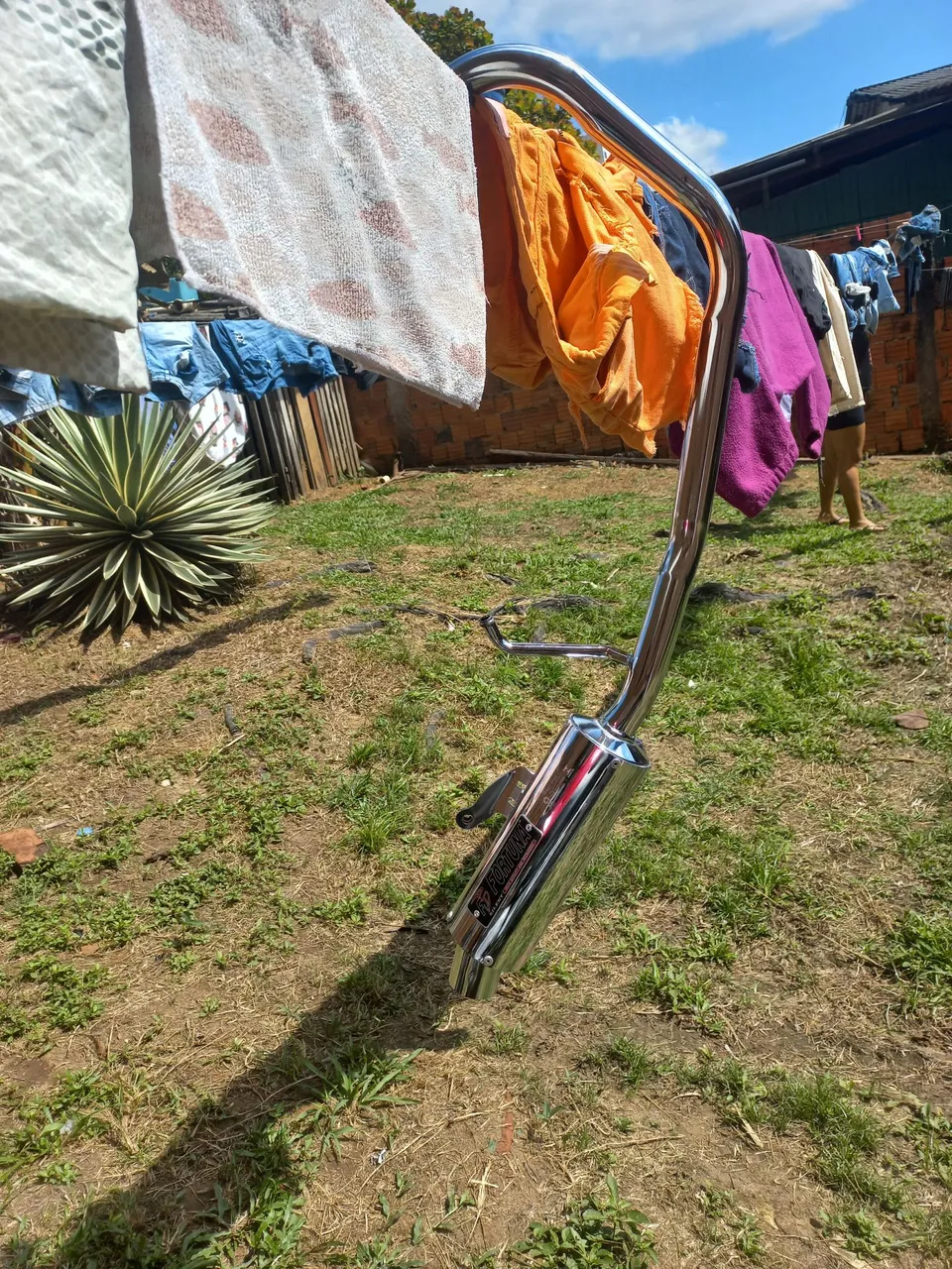 Escapamento Fortuna Cromado para Moto