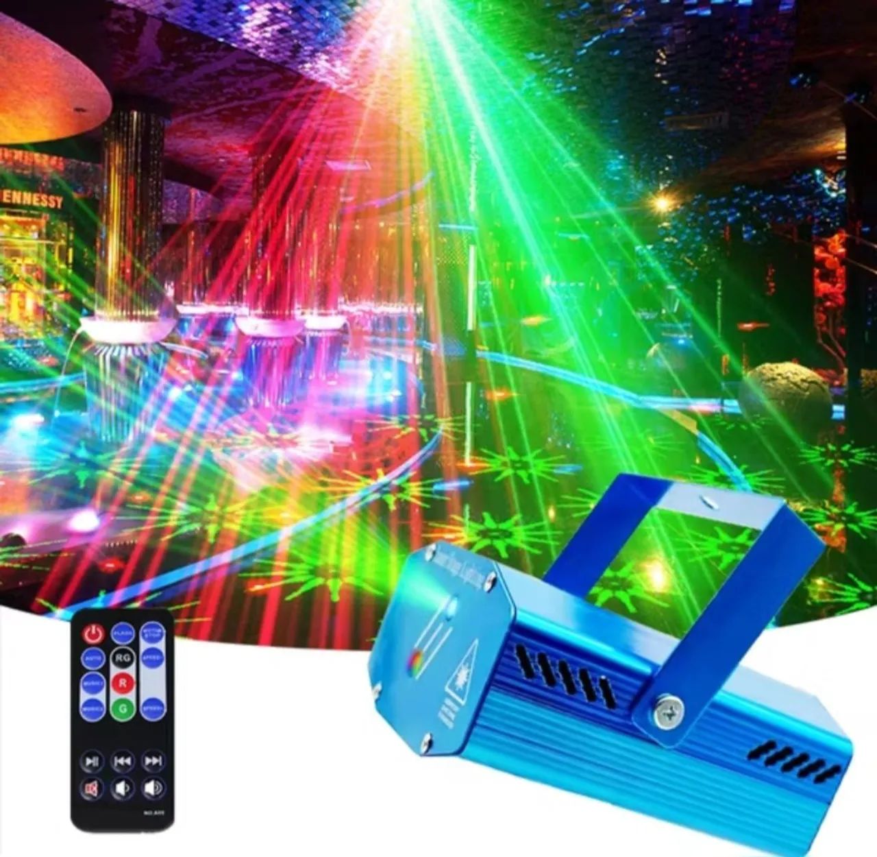 Mini luz de projetor laser 32 padrões - Projetores e Telas de Projeção ...