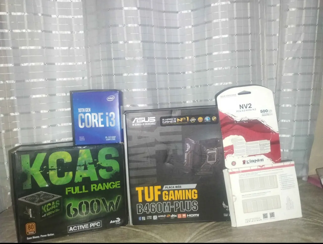 PC Gamer: i3 10100F, B460M-PLUS, SSD NV2, Fonte 600W