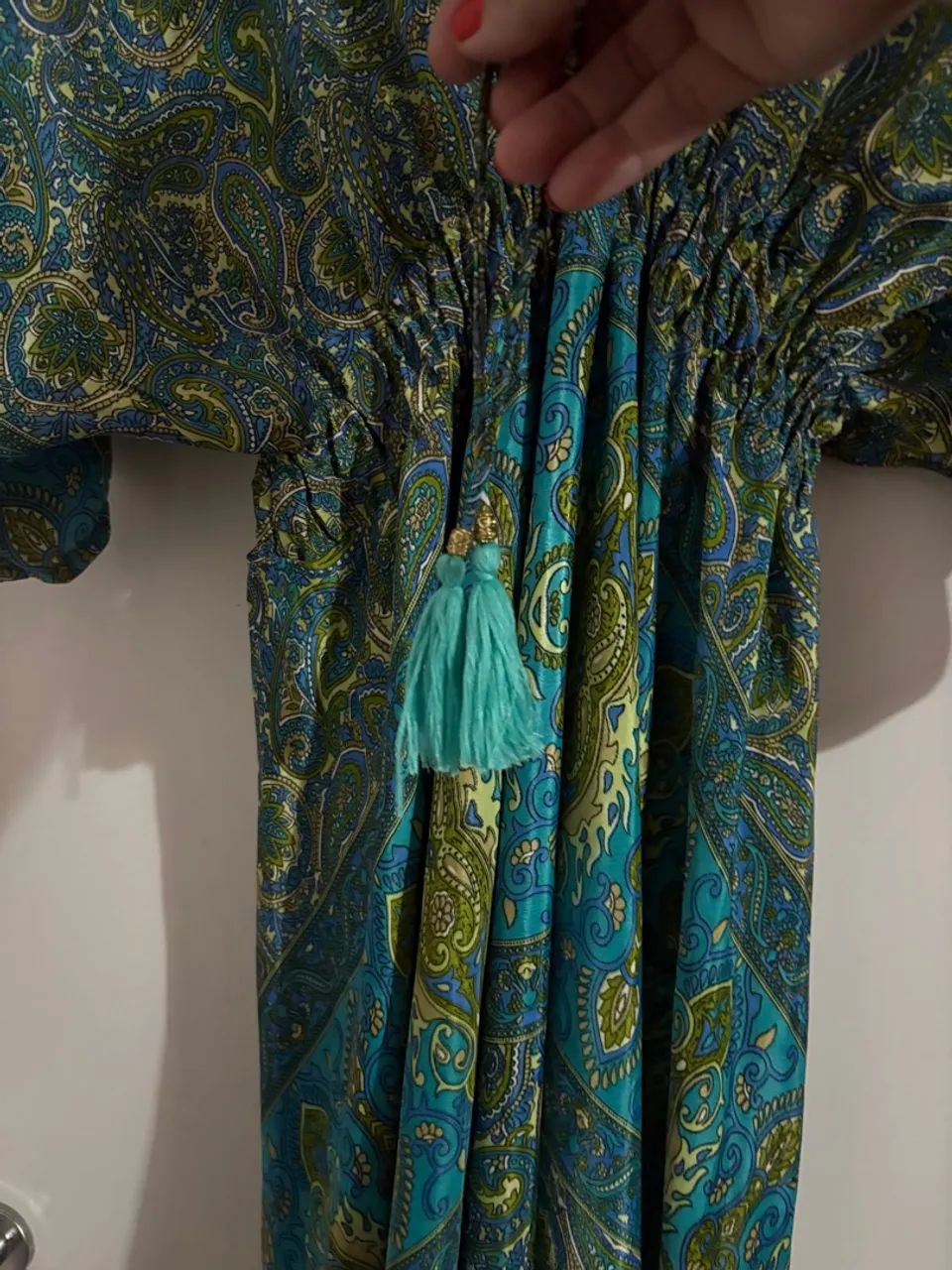 Vestido seda indiana 