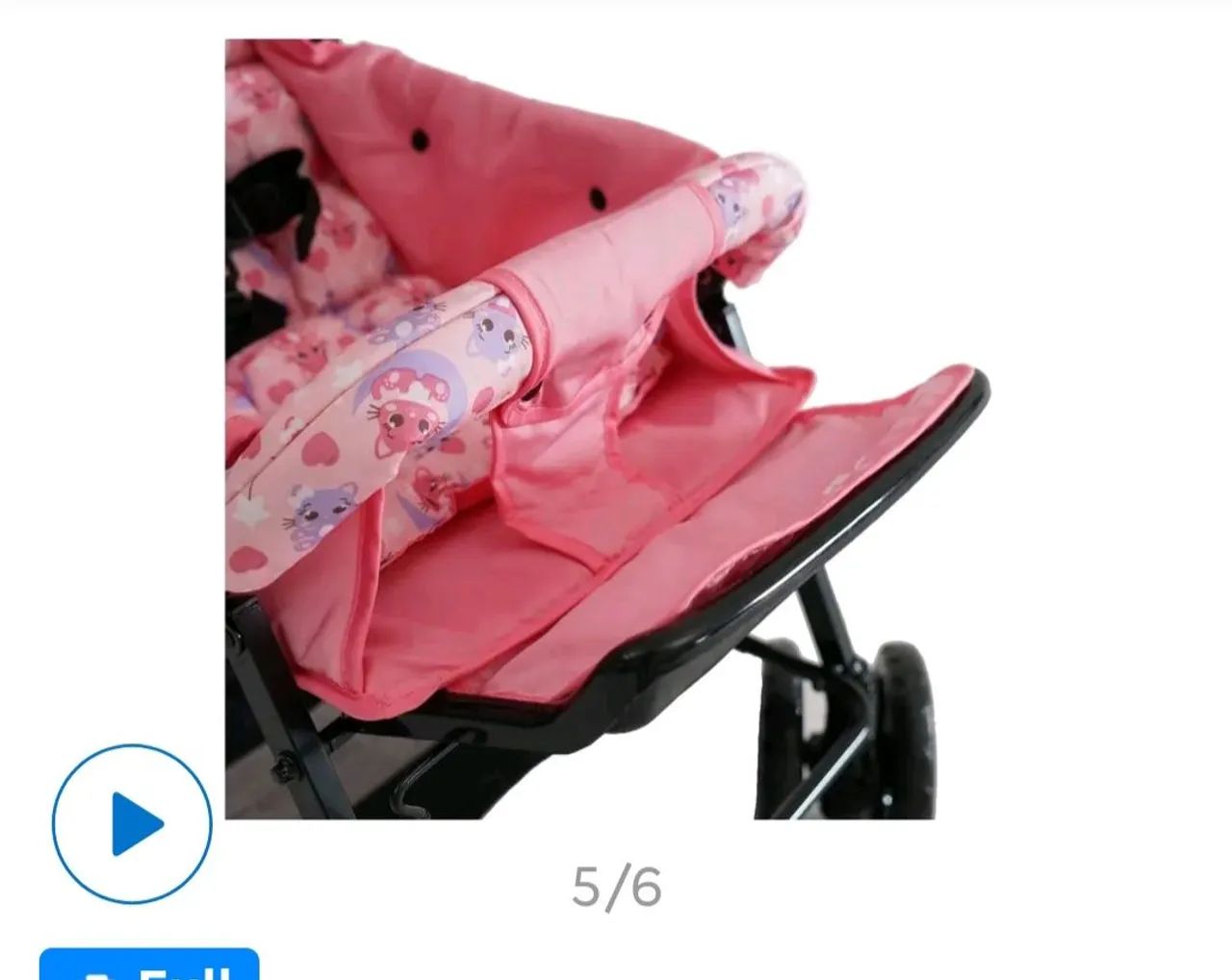 Carrinho de Bebê Dobrável Rosa - Foto 2