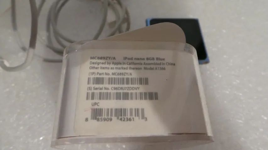 IPOD NANO 8 GB BLUE FUNCIONANDO RARIDADE!!