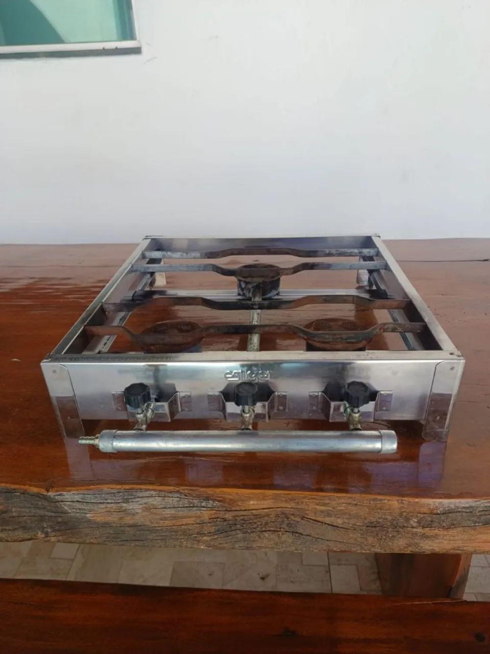 Fogareiro inox 3 bocas alta pressão para caminhoneiro - Foto 2