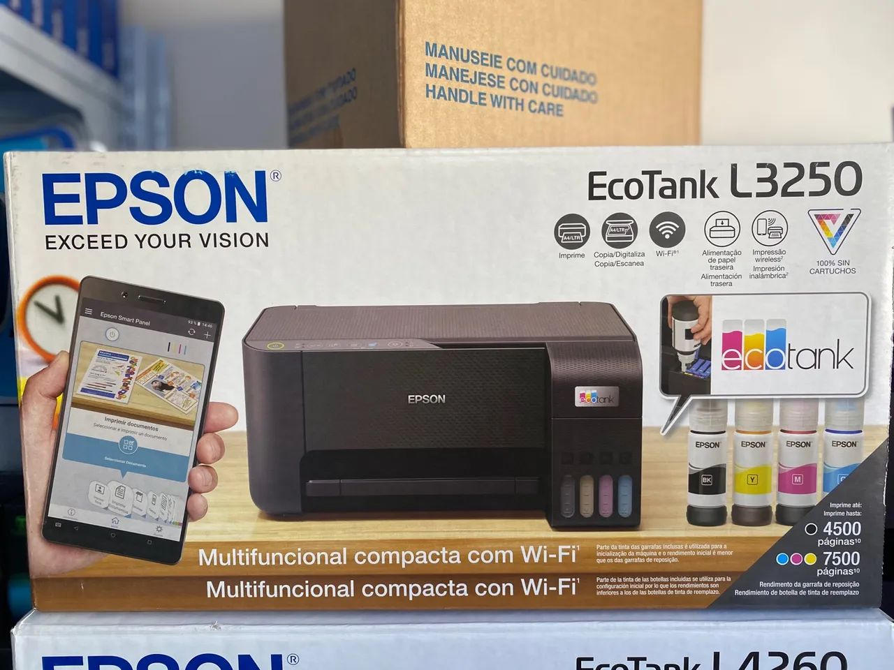 Impressora Multifuncional Epson EcoTank L3250 Wi-Fi - Foto 3