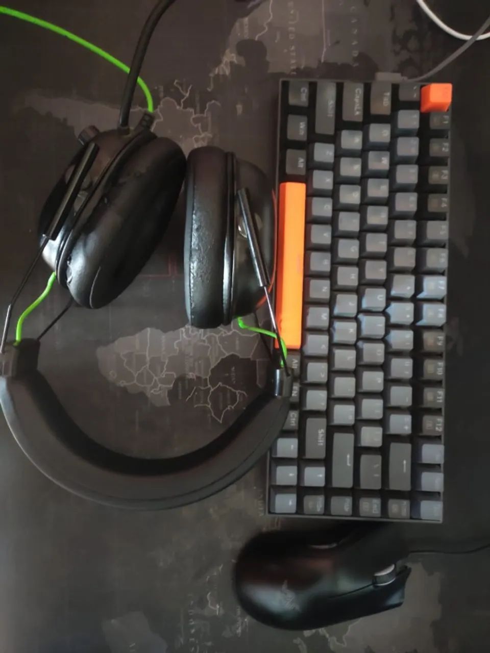 Kit gamer teclado mouse headset