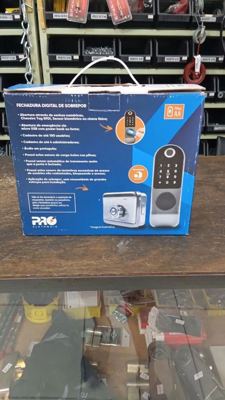 Fechadura Digital de Sobrepor 4 em 1 - PRO ELETRONIC - Foto 2
