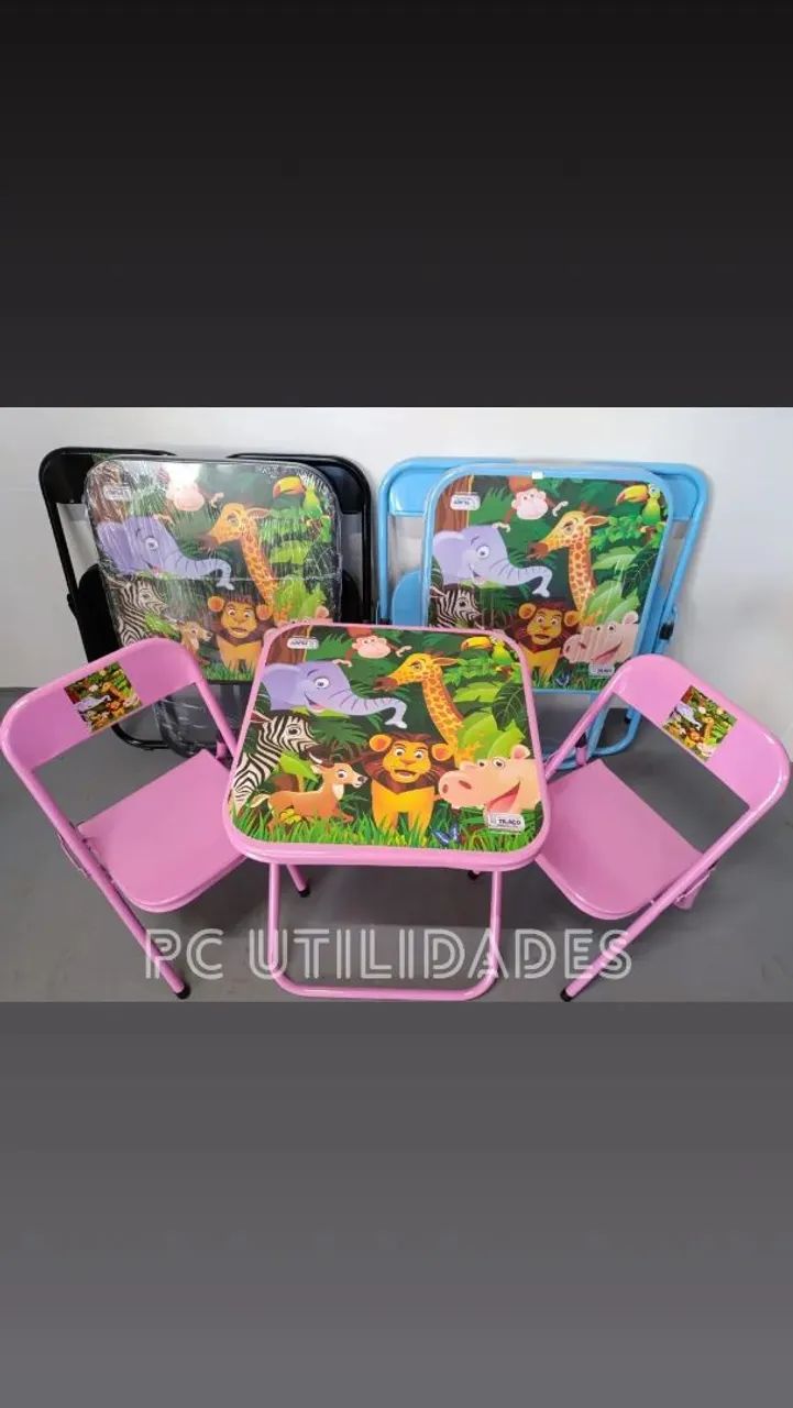 Conjunto Infantil Mesa e Cadeiras Safari