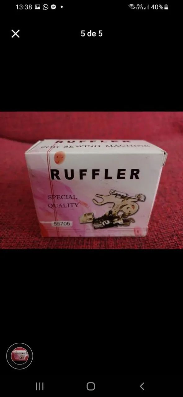 Calçador Ruffler de Pregas Franzidor Singer por 60reais em Vila Isabel  - Foto 4