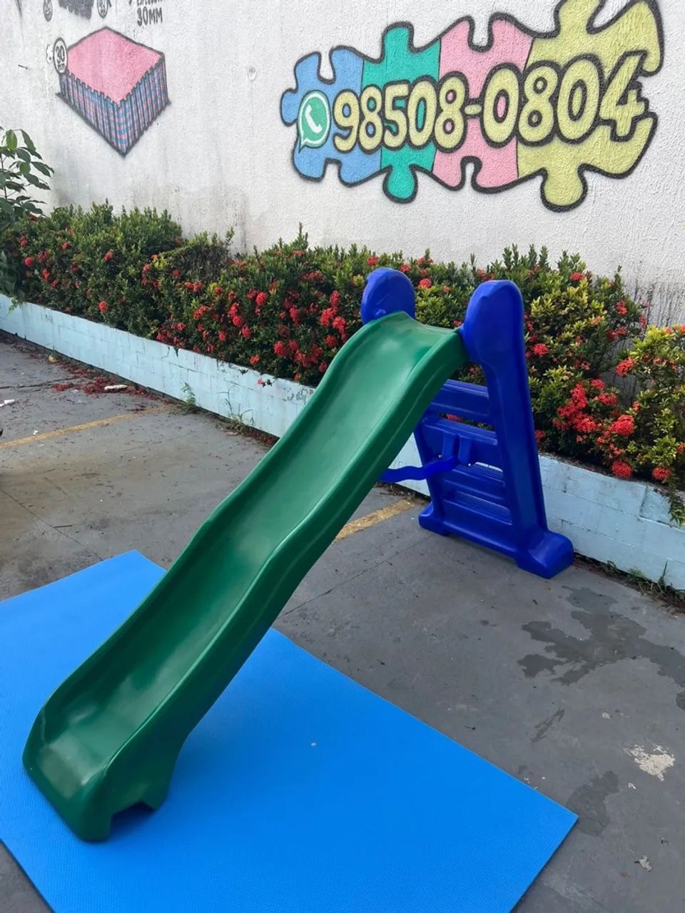 Escorrega infantil 4 degraus, suporta 90 kilos  - Foto 3