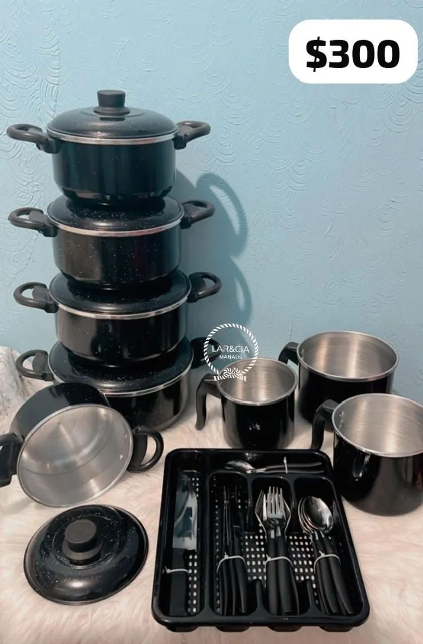 Jogo de Panelas e Utensílios de Cozinha