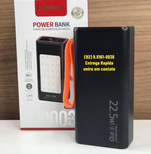 Carregador Portatil Power Bank 30.000mah da Kapbom - Foto 4