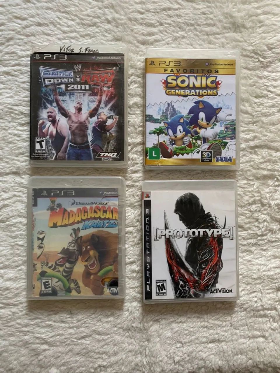 Lote de 4 jogos PS3 