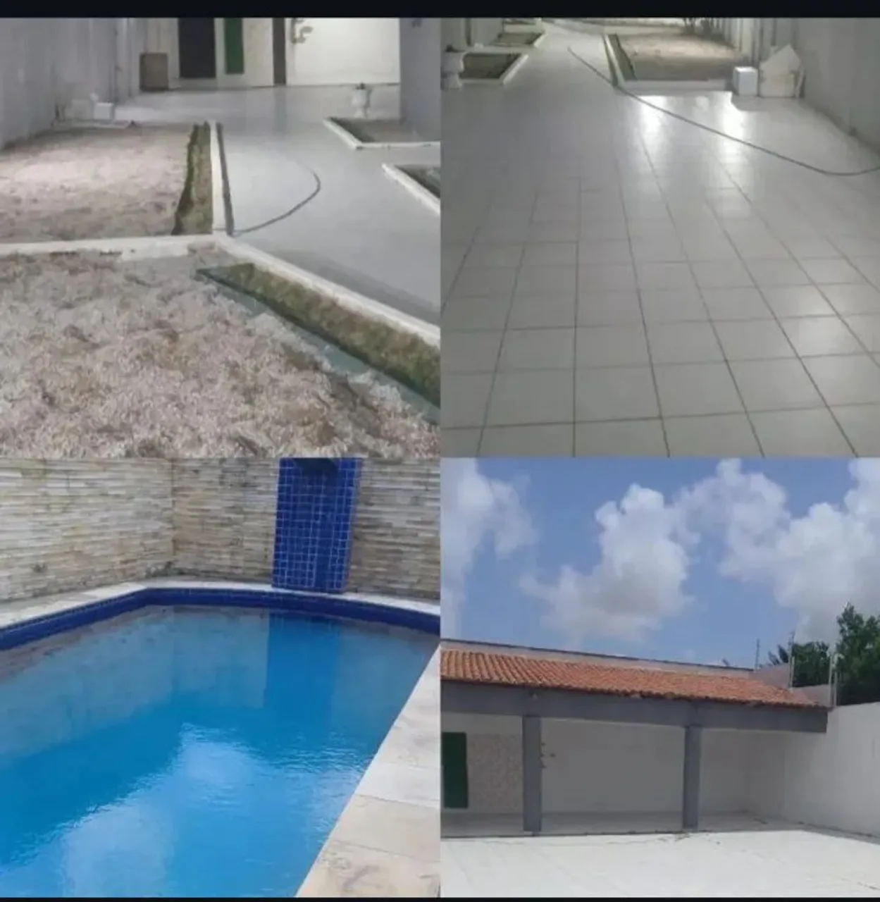 Espaço com piscina 