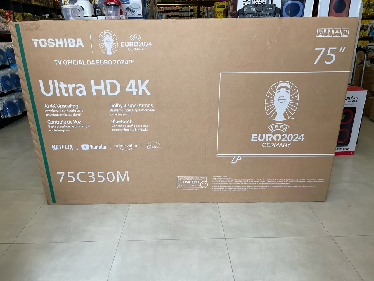 TV Toshiba 75 polegadas 4K Ultra HD Smart