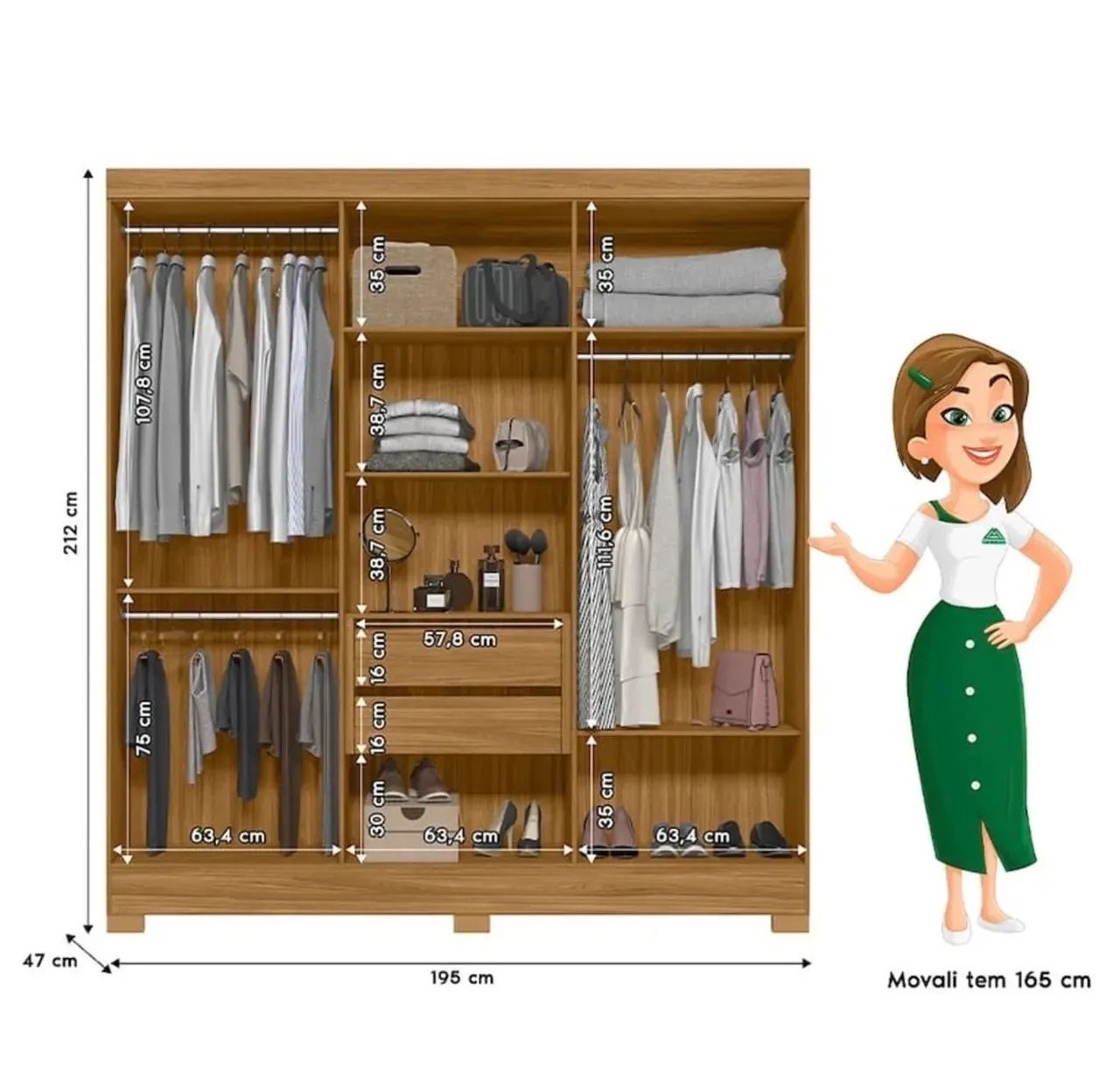 Guarda-Roupa de 6 Portas  - Foto 3
