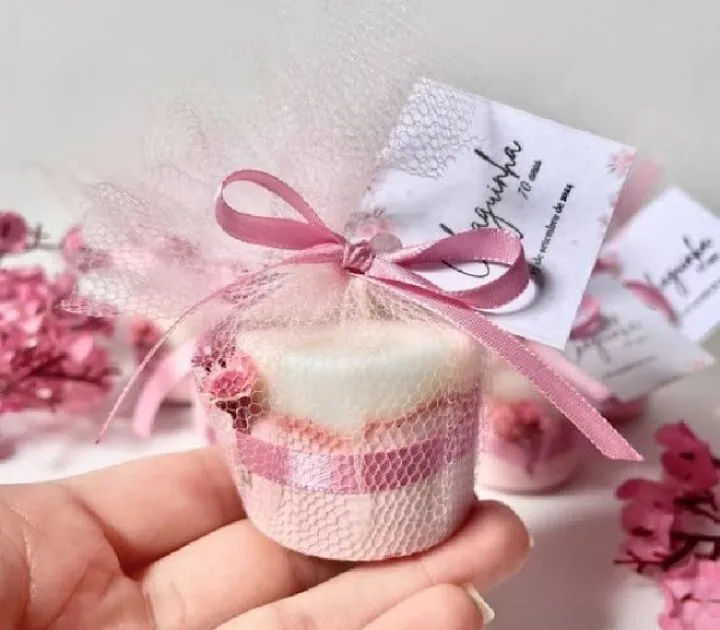 Vela concreto perfumadas para lembrancinhas