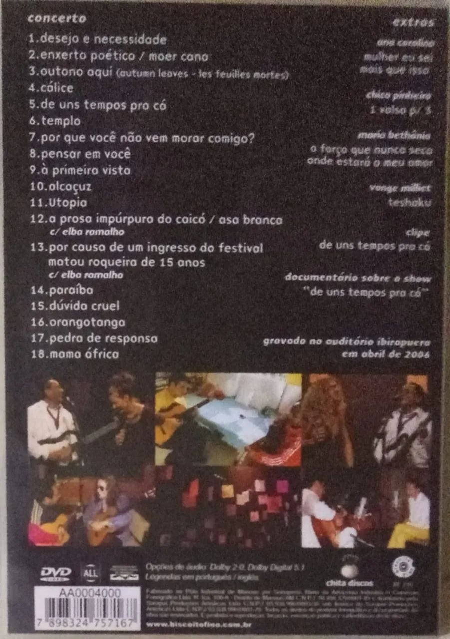 Dvd Show - Chico Cesar - Cantos e encontros de uns tempos pra cá-Ano2006 - Foto 3
