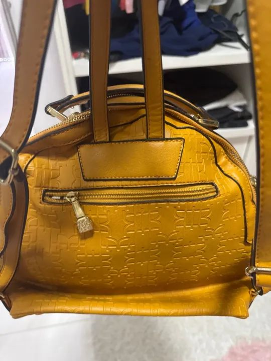 Mochila Feminina Amarela Anna Hickman - Foto 3