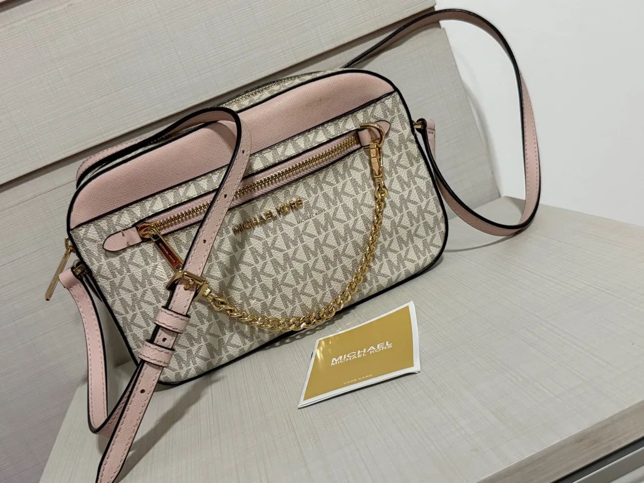 Bolsa Michael Kors - Bege e Rosa - ORIGINAL nunca usada