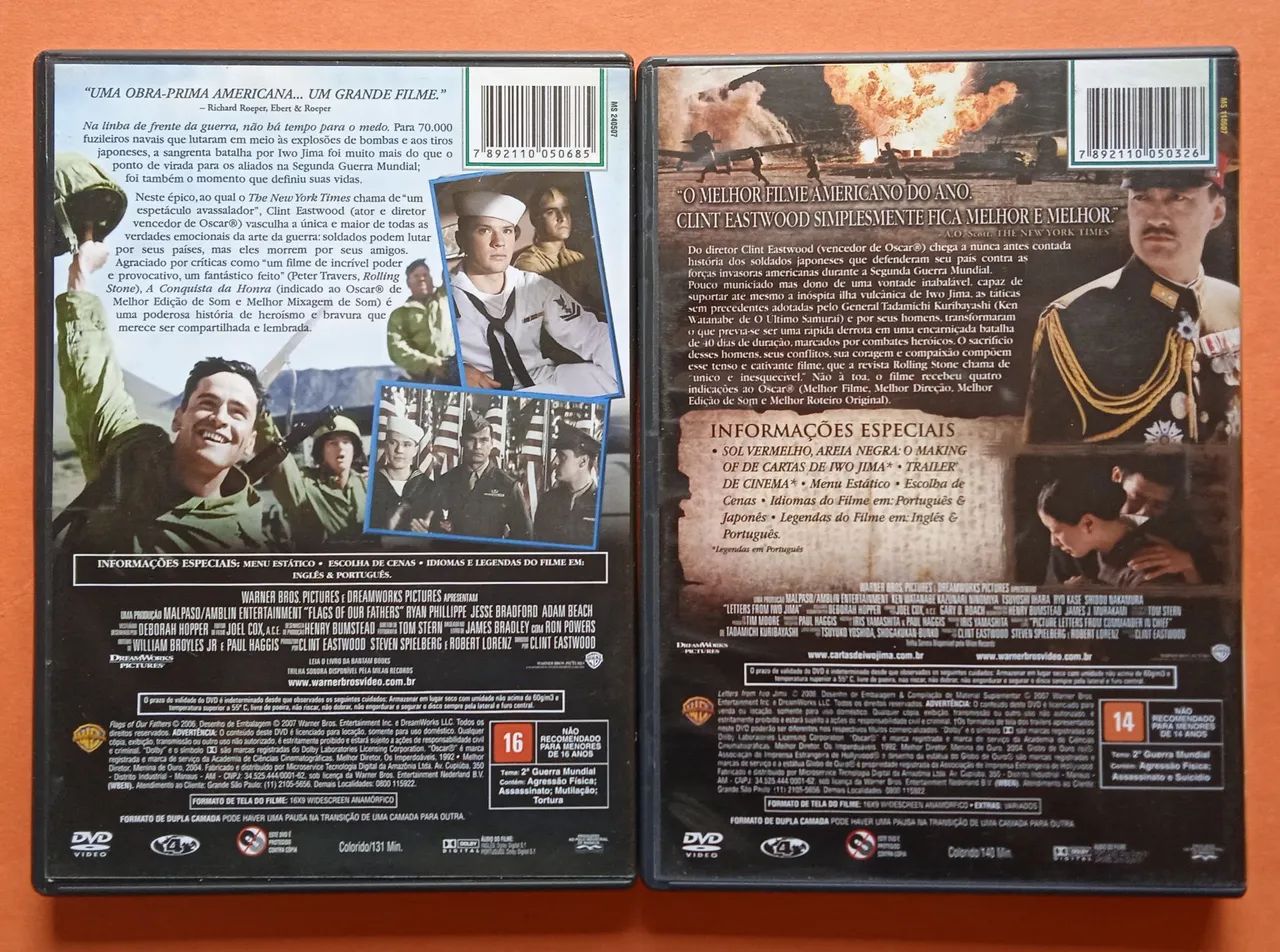 Dvd A Conquista da Honra e Cartas de Iwo Jima - Foto 2