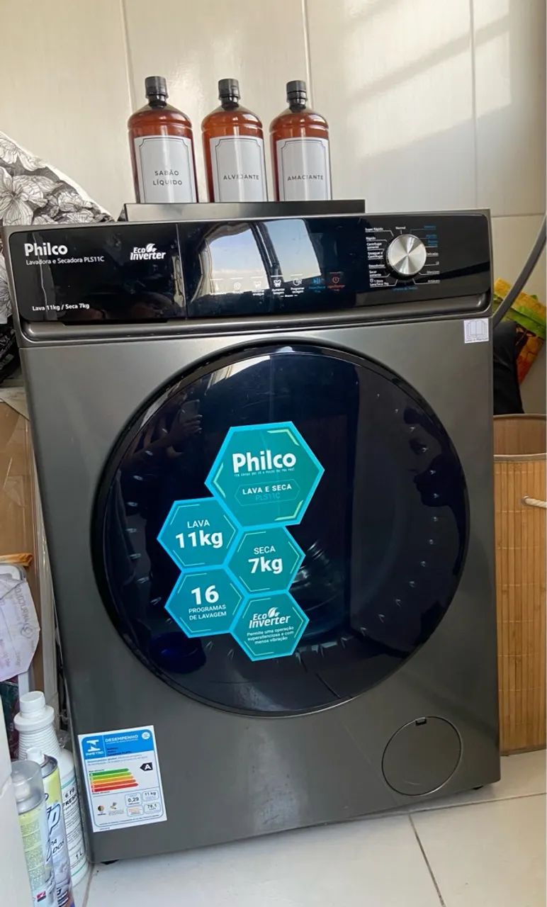 Lavadora e Secadora Philco 11kg - Eco Inverter - PLS11C