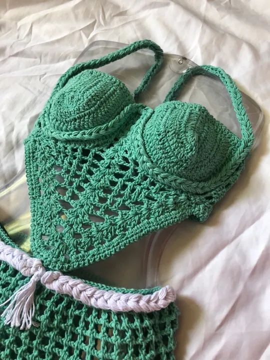 Conjunto Crochê la gringa- Top e Saia - Foto 3