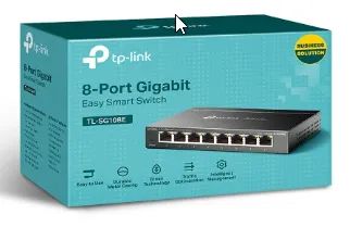 Switch TP-Link (LS108E) GigaByte - 8 portas Gerenciável 