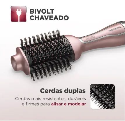 Escova Secadora Mondial ES-02-BI 1200W - 3 Níveis de Temperatura 
