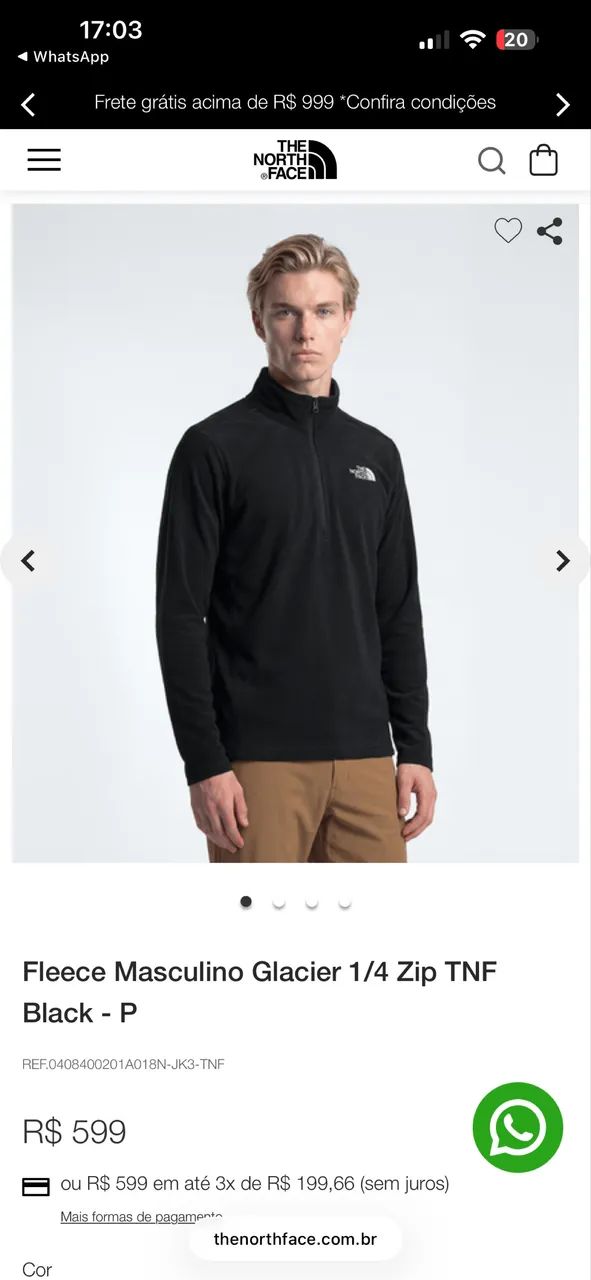 Fleece The North Face Glacier 1/4 ZIP - Foto 3