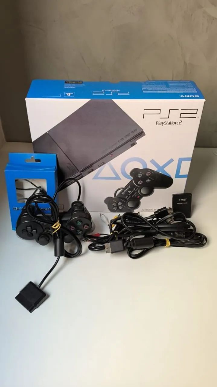 PS2 slim na caixa com kit completo - Foto 2