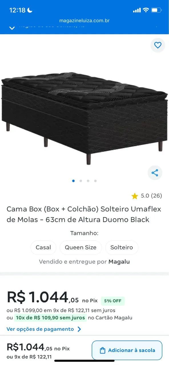 Cama Umaflex nova 