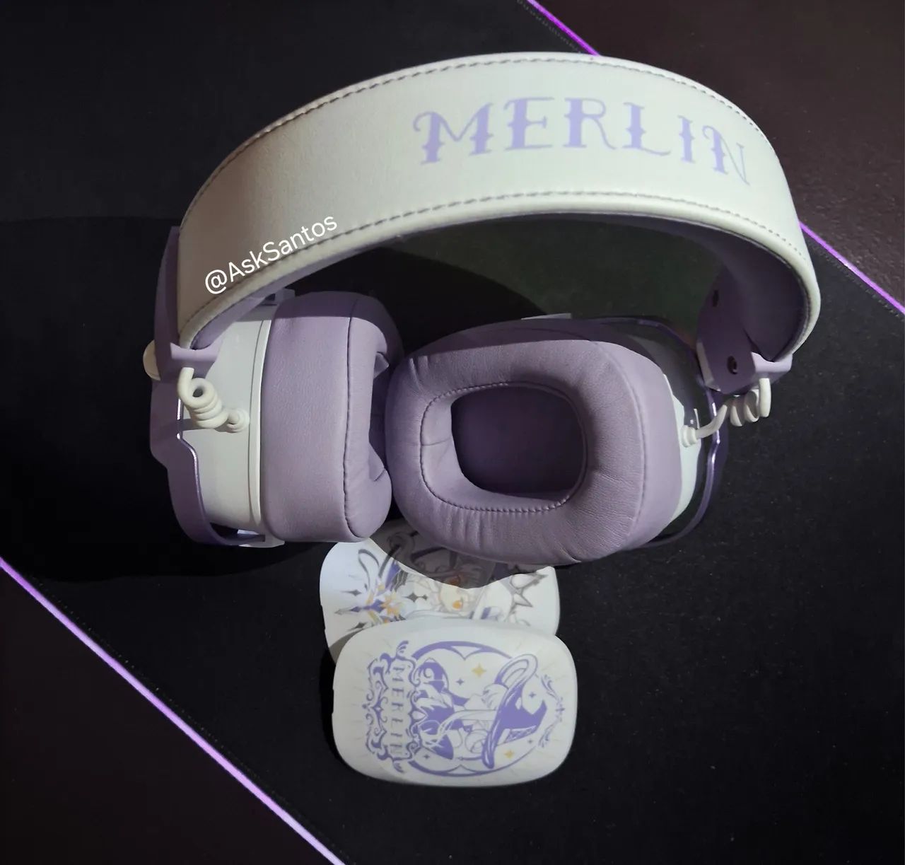 Fone de ouvido Valkyrie - Branco e Roxo  - Foto 3