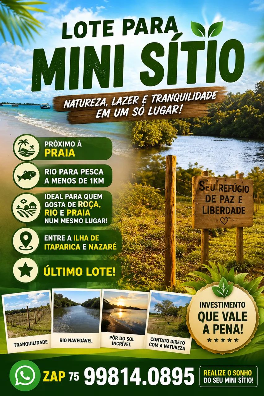 Mini Sítio na Praia com Rio para Pescar próximo  - Foto 2