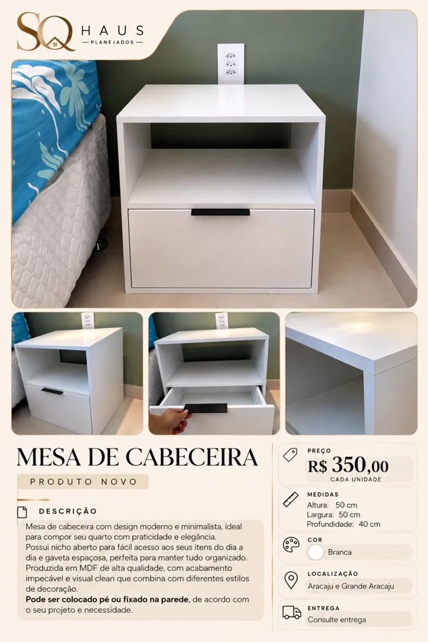 MESA DE CABECEIRA 