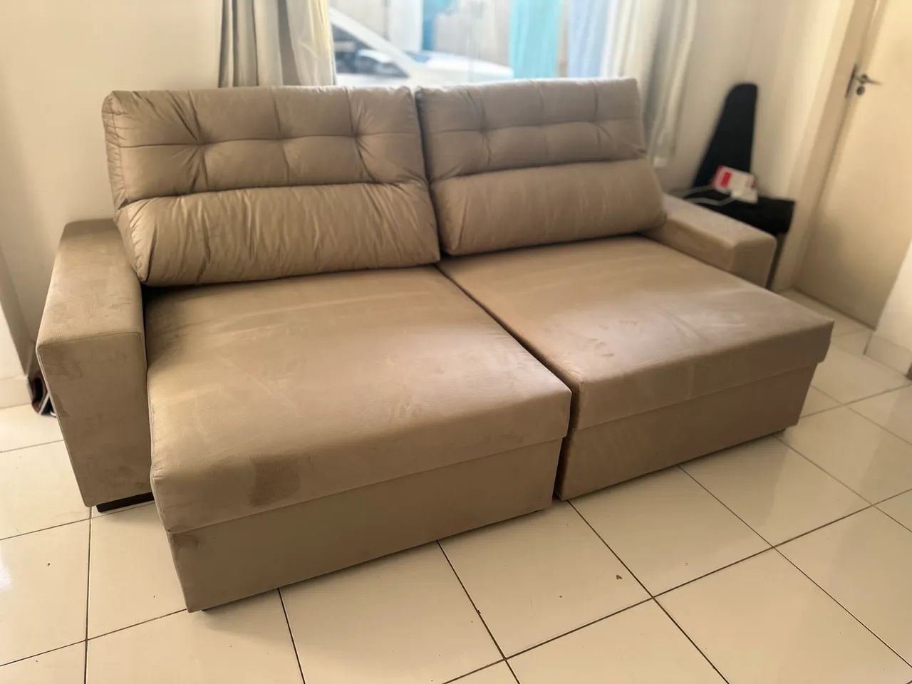 Sofá retrátil e reclinável 2,50 / NOVO / entregamos  - Foto 3