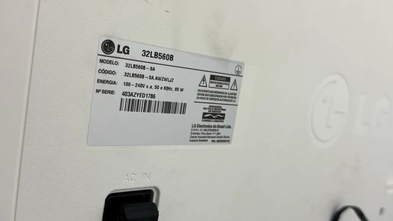 TV LG 32? LED Full HD | Funcionando Perfeitamente - Foto 3