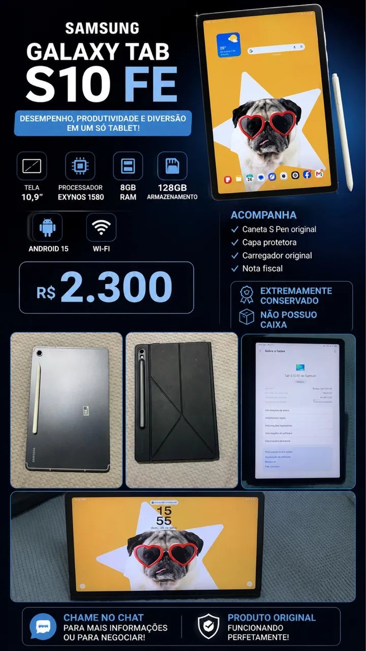 Tablet Samsung Galaxy Tab S10 FE 10,9? 128GB 