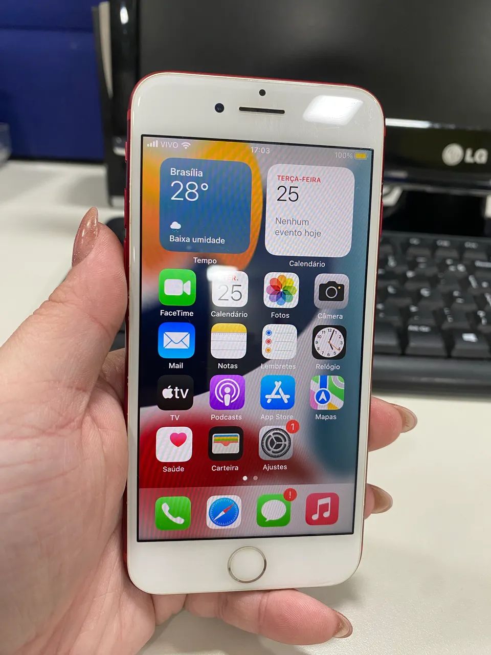 IPHONE 7 VERMELHO 128GB  - Foto 4