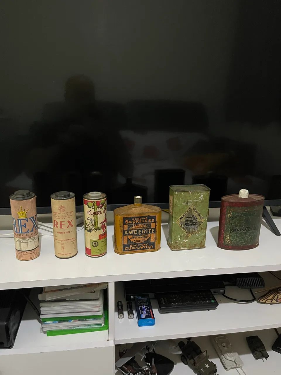 Latas antigas de pólvora negra colecionáveis  - Foto 4