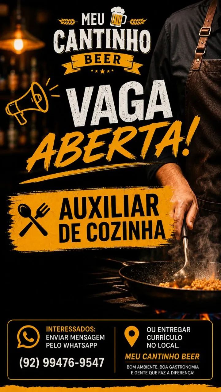 AUX COZINHA E ATENDIMENTO 