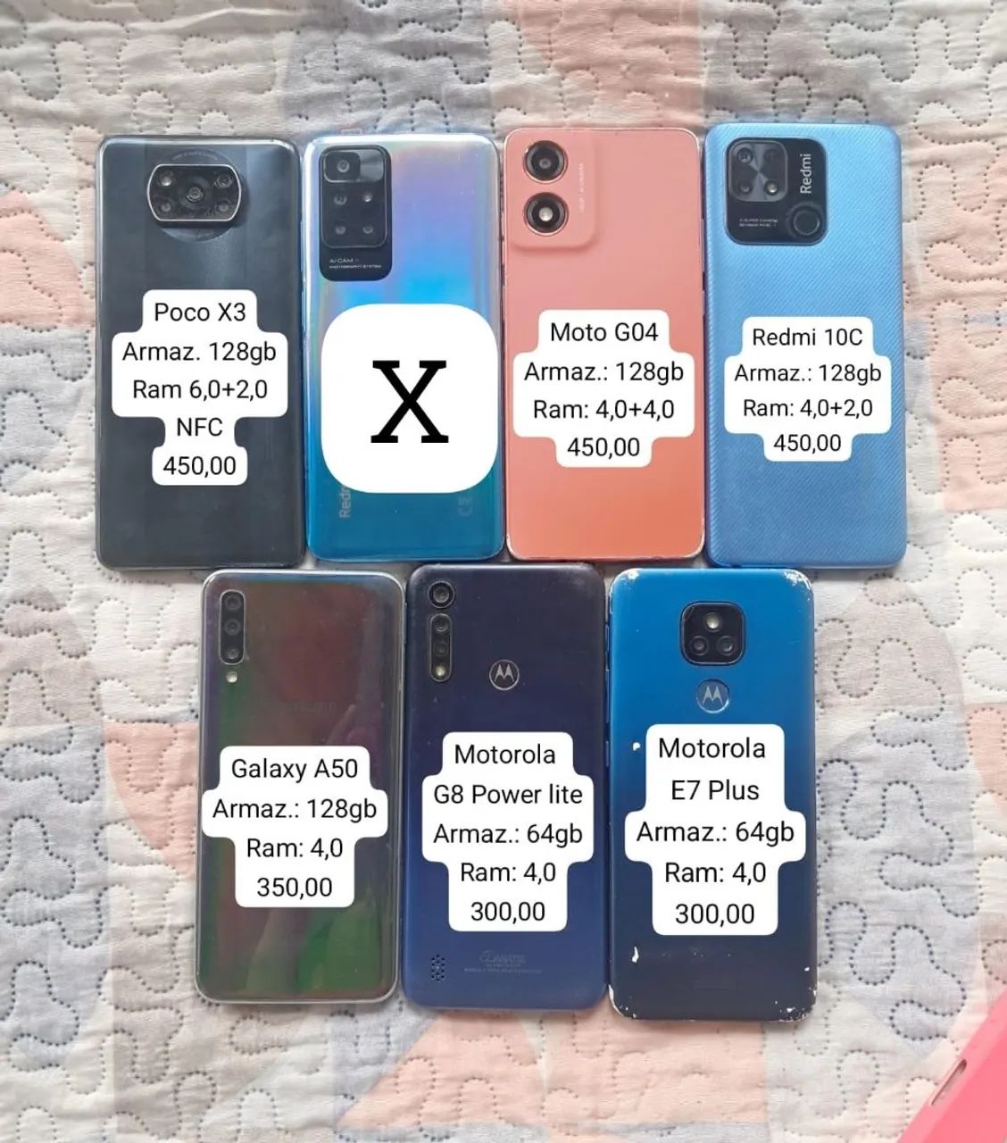 Celulares disponíveis para venda 